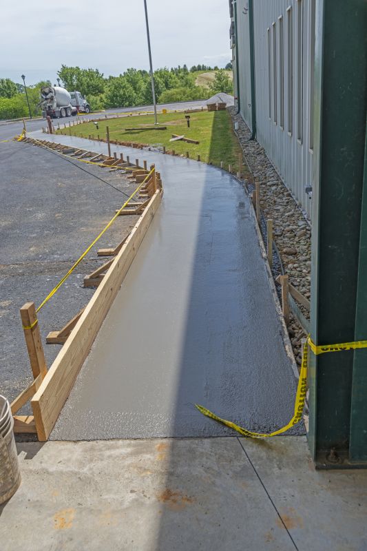 Cement Walkway Pouring